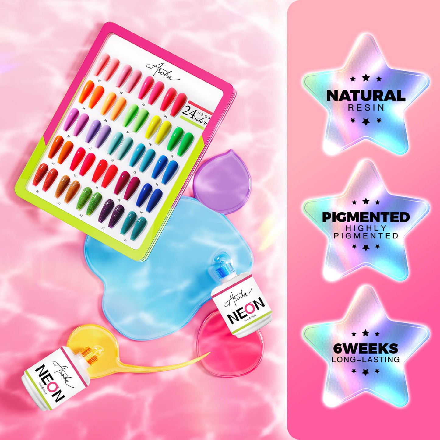 Neon Box: 24 colores. Recibe Gratis Carta de color.