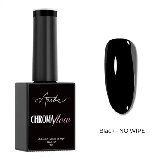 CHROMA FLOW: Black Gel Polish - NO WIPE