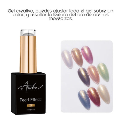 Esmalte en gel con efecto perlado