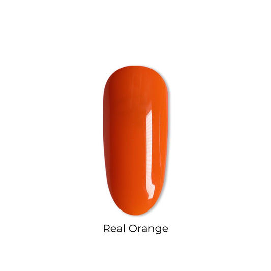 Esmalte en gel de color naranja real